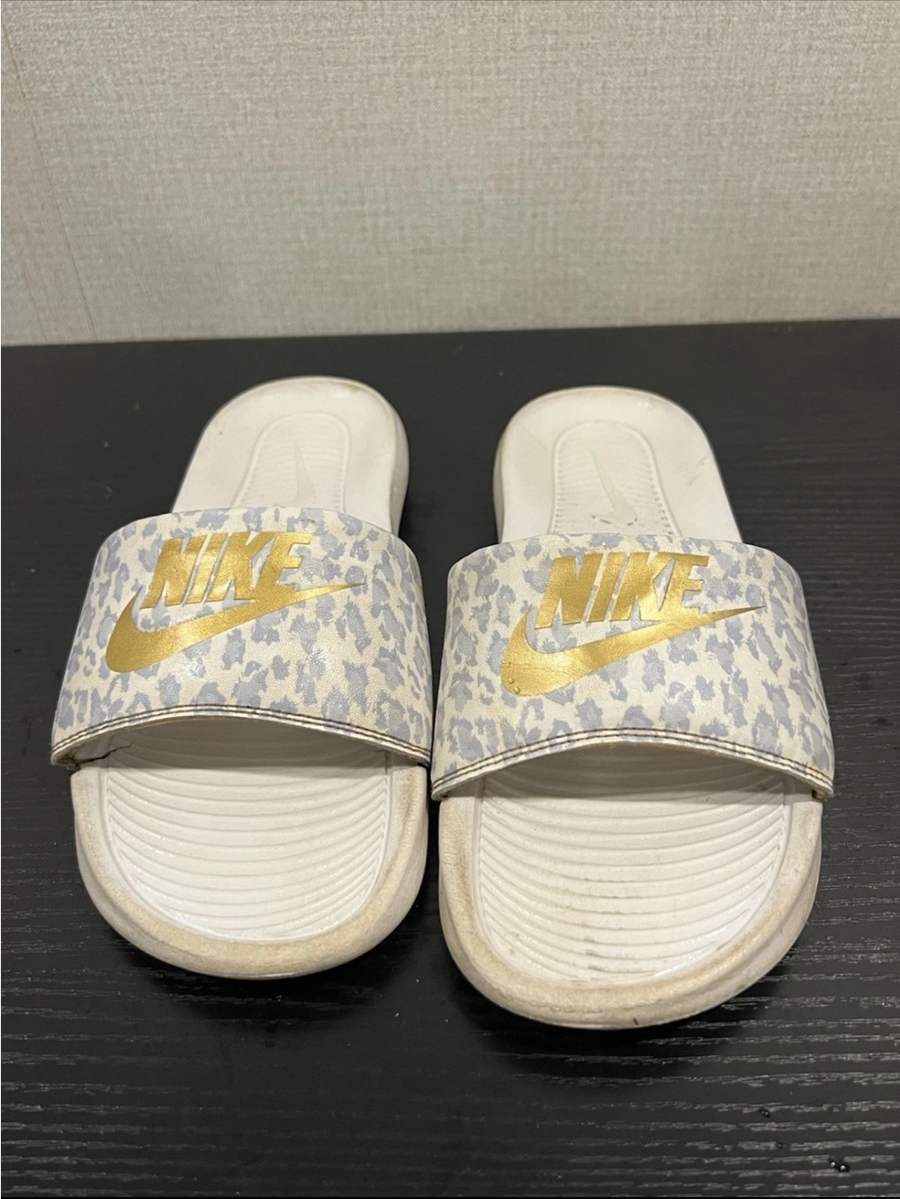 Nike Victori One Slide Print CN9676 103 Leopard Sandals Shoes Womens SZ 7